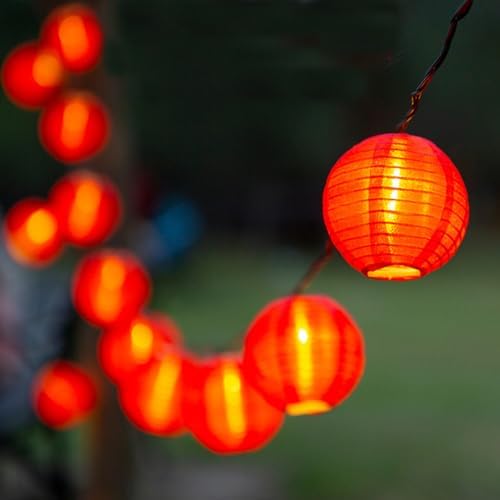 Red Lantern String Lights 33ft/10m 100 LEDs Hanging Lanterns Plug-in String Lights with Remote Control for Chinese New Year,Spring Festival,Wedding,Party Decoration,Christmas - Image 5