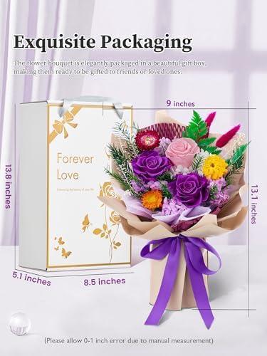 Preserved Flowers Bouquet, Forever Flowers for Delivery,Eteranl Roses - Image 2