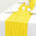 20 Pack Yellow Cheesecloth Table Runner 10Ft Boho Gauze Long Romantic Sheer Fabric for Wedding Party Bridal Shower - Image 7