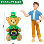 HZGDEJTG 4ft Bear Holding a Honey vat St. Patrick's Day Outdoor Inflatable Decoration with Built-in LED Lights, Suitable for Holiday Parties, Lawn, Patio Outdoor Decoration - Image 4