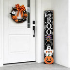 Foutcheou Halloween Sign With Hey Boo Ghost and Bats 47" （Black） - Image 3