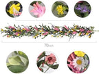 Bibelot70inch Spring/Summer Garland with Flowers, Artificial Fake Flower Greenery Garland with Daisies, Lavender for Baby Shower Wedding Mantle Party Table Centerpiece All Season Decor - Image 3