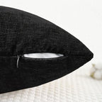 CaliTime Decorative Couch Throw Pillow Covers 18 X 18 Inches Black - Image 3