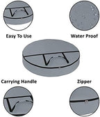 Covers & All Christmas Wreath Storage Bag 18 Oz with Carrying Handle & Dual Zipper - 100% Water Resistant Durable Material Storage Bag - Holiday Xmas Tear Resistant Bag (24" Dia x 7" H, Grey) - Image 2