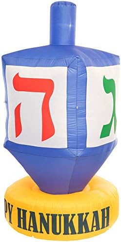8.5 FT Giant Hanukkah Inflatable Dreidel - Yard Decor with Built-in Bulbs, Tie-Down Points, Chanukah Outdoor Decoration with Powerful Built in Fan - Image 4
