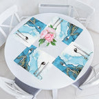 Marble Placemats Set of 4 - Faux Leather Heat Resistant Placemats for Dinner Table, Non-Slip Waterproof Oil-Proof Washable Reusable Placemat for Indoor Outdoor Kitchen Decor, 15.75In*11.81In - Image 7