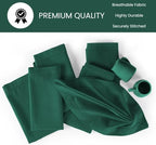 Hemstitch Cloth Dinner Napkins Cotton Set of 12 - Soft Durable Washable - Ideal for Farmhouse Parties Wedding Christmas - Perfect Everyday Use Table Cloth Napkins 18x18 Christmas Green - Image 5