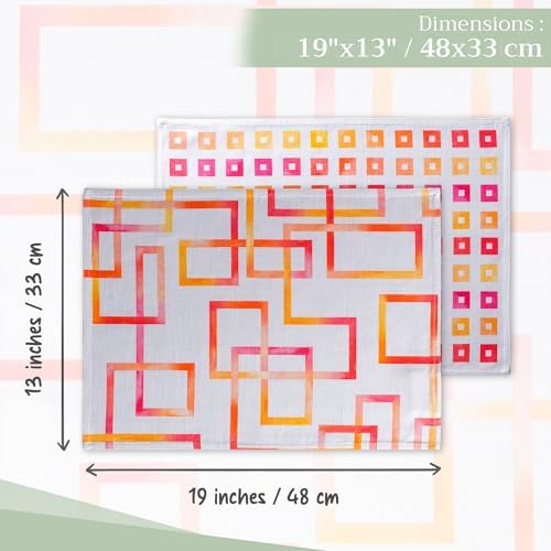 Maison d' Hermine Placemats Set of 4 Reusable 100% Cotton (13"x19") - Image 4