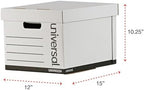 Universal One Lift-Off Lid File Storage Box, Legal, Fiberboard, White, 12/Carton (95221) - Image 4