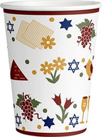 Traditional Passover Tableware Pack: Disposable Paper Plates, Napkins and Cups Set for 20 - Image 4