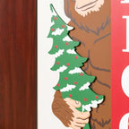 Glitzhome 36.5"H Christmas Wooden Big Foot Porch Sign,Standing Porch Decor with Santa Hat and Mini Tree, Merry Christmas Welcome Sign for Holiday Front Porch Outdoor Decorations - Image 6