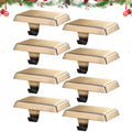 Christmas Stocking Holders for Mantle, Weighted Stocking Hangers, Christmas Stocking Hooks for Tables Window Fireplace Mantle Decoration(Bronze,8PCS) by popamaz