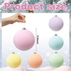 Gejoy 6 Pcs Frosted Pastel Christmas Decor 5.9'' Oversized Xmas Tree Balls - Image 3