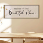 comurdyo Welcome To Our Beautiful Chaos Sign 40"X15", Wood - Image 5