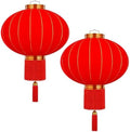 Chinese New Year Lantern, Traditional Spring Festival Hanging Ornament, Flocking Cloth Lantern with Tassels for Lunar New Year by Unknown