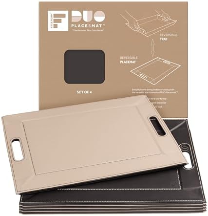 2-in-1 Serving Tray & Placemat | Faux Leather & Reversible by FREEFORM