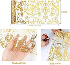 Gold Table Runner 11 Inch x 100 Feet Inches, Glitter Metallic Mesh Gold Runner Roll Table Decorations for Wedding, Baby Shower, Birthday, Christmas - Image 3