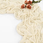 30 Pack Ivory Table Runner 10Ft Cheesecloth Table Runner Boho Gauze Table Runners Romantic Long Sheer Fabric Cream Table Runners for Wedding Party Bridal Shower - Image 7