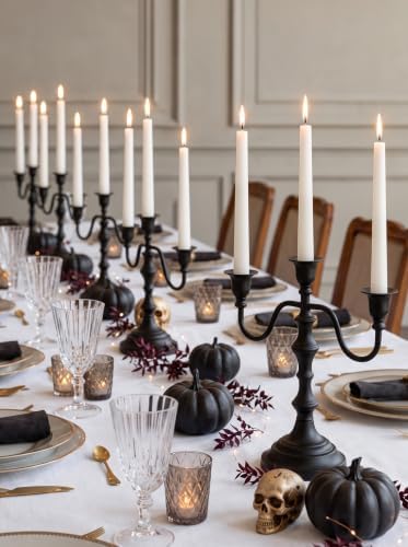 NUPTIO Candelabra Black Candlestick Holder: Taper Candle Holders Bulk by Nuptio