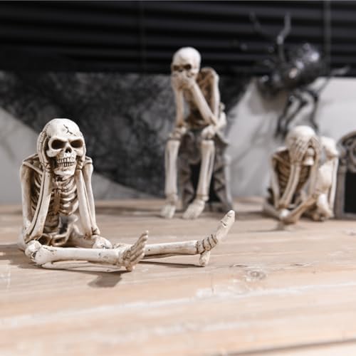Newman House Studio Summer-Halloween Skeleton-Decorations - No-Evil Statues - Image 4