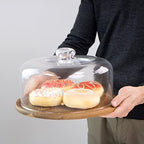 10.2''Glass Dessert Dome with Base, 11.8" Decorative Cake Tray - Image 4