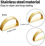 80 Pcs Gold Napkin Rings - Metal Napkin Ring(Semicircle) - Image 2