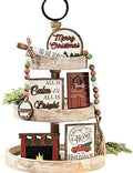 7 Pcs Christmas Themed Tiered Tray Decor Set, Christmas Themed Decor Bundle For Tier Tray, Christmas Tiered Tray Decorations, Seasonal Tier Tray Decor by WintuckHome