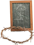 Framed Jesus Veil Image with Crown of Thorns & Veronica’s Veil - Christian Wall Decor for Home Prayer Room, Religious Easter Lent Gifts (Jesus Face) (Brown) by Unknown