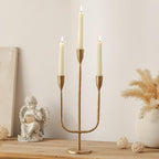Romadedi Brass Candelabra Candlestick Holders, Gold by ROMADEDI