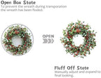 Idyllic Christmas Wreath for Front Door,20" Winter Wreath with Pine Cones Red Berries and Eucalyptus, Winter Decorations for Everyday Farmhouse Window Outdoor/Indoor - Image 4