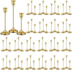 60 Pack Brass Metal Taper Candle Holders Set,Vintage Metal Candlestick by VZZNN