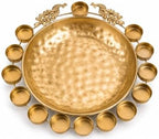 DIYANA IMPEX Urli Bowl for Diwali Decoration, Floating Flower Bowl, Decorative Bowl for Pooja, Festivals and Home Decor Christmas, Pooja, Festival, Wedding (Peacock) - Image 6