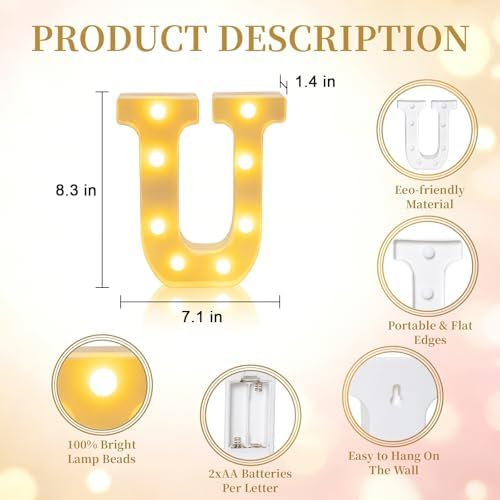 I Love You Sign Light Up Letters, Proposal Decorations Kits Romantic Night - Image 4