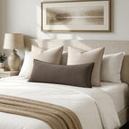 MIULEE Decorative Linen Lumbar Pillow Cover 14x36 Inch Coffee - Image 3