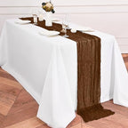 24 Pack Brown Table Runner 10Ft Cheesecloth Table Runner Rustic Gauze Table Runners Romantic Long Sheer Fabric Cheese Cloth Table Runners for Wedding Party Bridal Baby Shower - Image 4