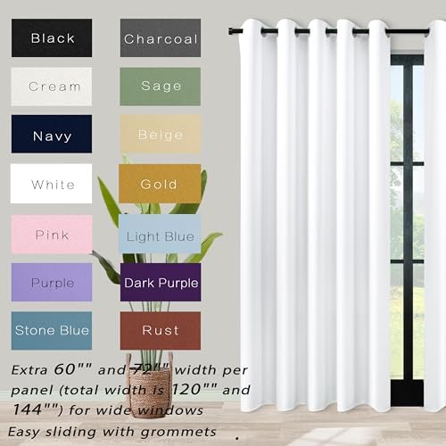 KOUFALL White Room Darkening Curtains 60x48 Inch Long,Blackout Short Window Curtains 48 Inch Length for Bedroom Bathroom 2 Panels Set - Image 2