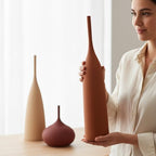 Ceramic Vases Set of 3, Modern Boho Vases for Centerpiece Decor, Matte Minimalist Decorative Vases for Home Decor, Living Room, Bookshelf, and Entryway Table Decor (Multicolor-1) - Image 4