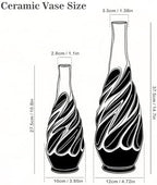 Yundu Gold with White Vase Set of 2 - Image 2