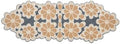 Hand Beaded Gold Silver Floral Runner 13x36 Holiday Décor by HomebiaDesigns