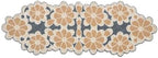 Hand Beaded Gold Silver Floral Runner 13x36 Holiday Décor by HomebiaDesigns
