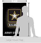 Breeze Decor U.S. Army House Flag - 2 pcs Pack Armed Forces Rangers United State American Military Veteran Retire Official - Decoration Banner Small Garden Yard Gift Double-Sided Imported 28 X 40 - Image 2