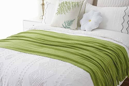 BATTILO HOME Lime Green Throw Blanket for Couch, 50"x60" - Image 7