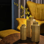 Ceramic Rustic Farmhouse Vase Set of 3,Ice Cracked Glazed Terracotta Vase - Image 2