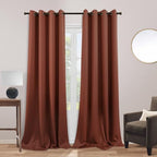 KOUFALL 108 Inch Long Blackout Curtains Thermal Insulated Light Blocking Extra Long Curtains for Bedroom Living Room,Terracotta Rust Orange by KOUFALL