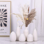 White Ceramic Vase Set of 6, Modern Boho Vases for Dry Flowers, Small White Vases for Decor, White Small Vases for Centerpieces in Bulk, Mini Small Flower Vases for Wedding Home Table Party Decor - Image 5