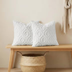 decorUhome Faux Fur Plush Soft White Throw Pillow Covers 26x26 Set of 2 - Image 4