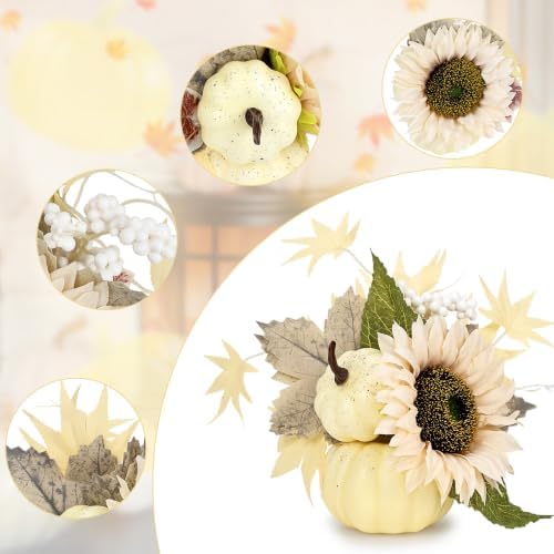 6 Pcs Fall Decor - Faux Pumpkins Centerpieces - Image 2