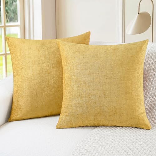 CaliTime Decorative Couch Throw Pillow Covers 26 X 26 Inches Gold by CaliTime