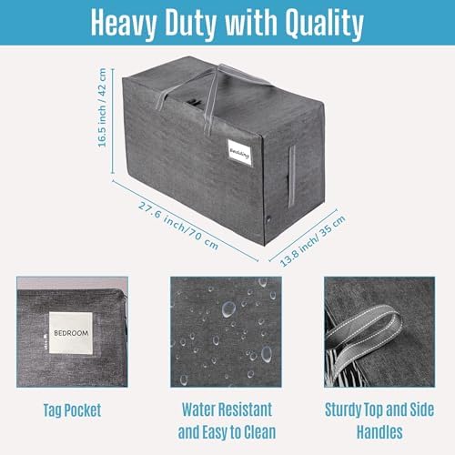 VENO 8 Pack Extra Large Heavy Duty Moving Bags with Wide Opening & Reinforced Handles, Reusable Storage Tote Bags with Strong Zippers for Clothes, College Dorm Essentials & Moving Supplies - Image 4