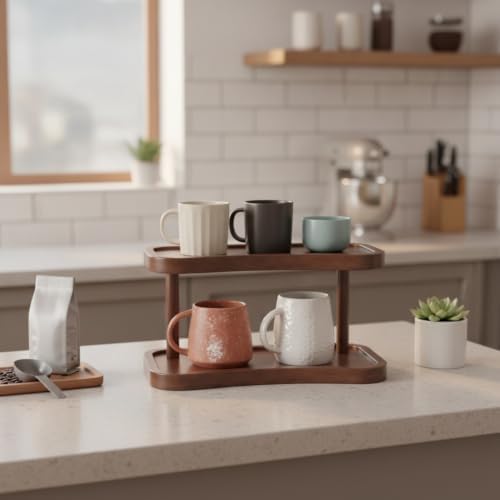 Two-Tier Wooden Tray, 1 PC - Image 3